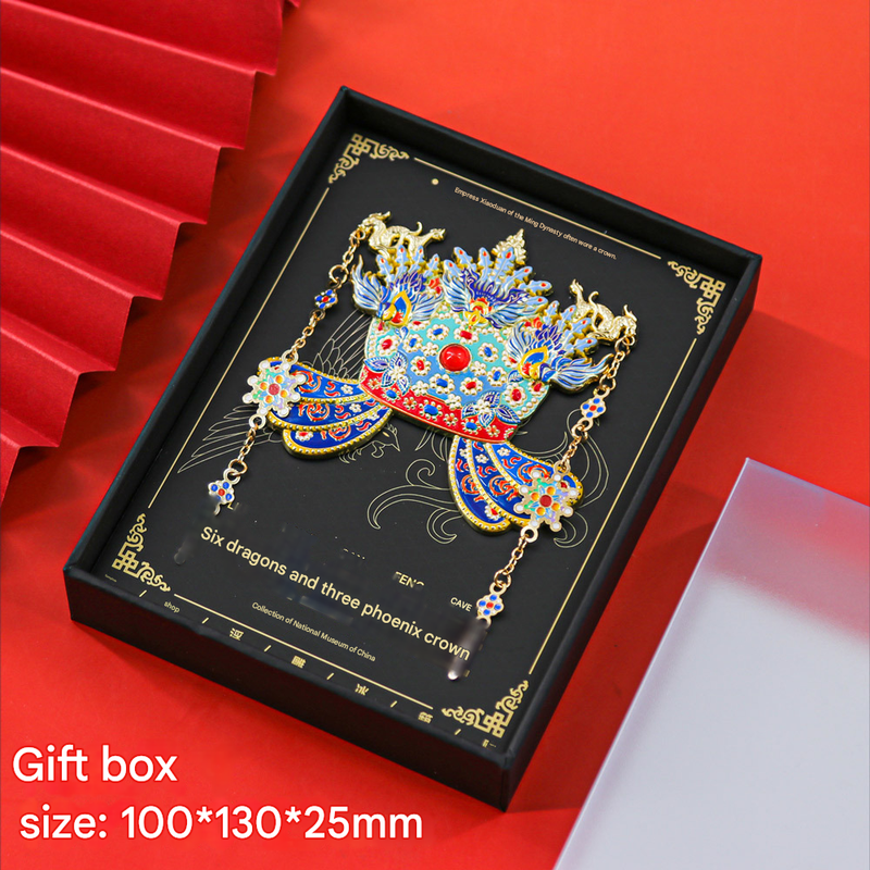 Imperial Chinese Phoenix Crown 3D Metal Fridge Magnet - Mystery Blind Box Collectible Gift 3