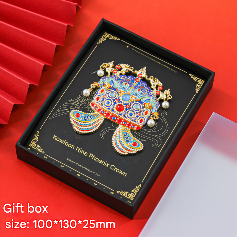Imperial Chinese Phoenix Crown 3D Metal Fridge Magnet - Mystery Blind Box Collectible Gift 4