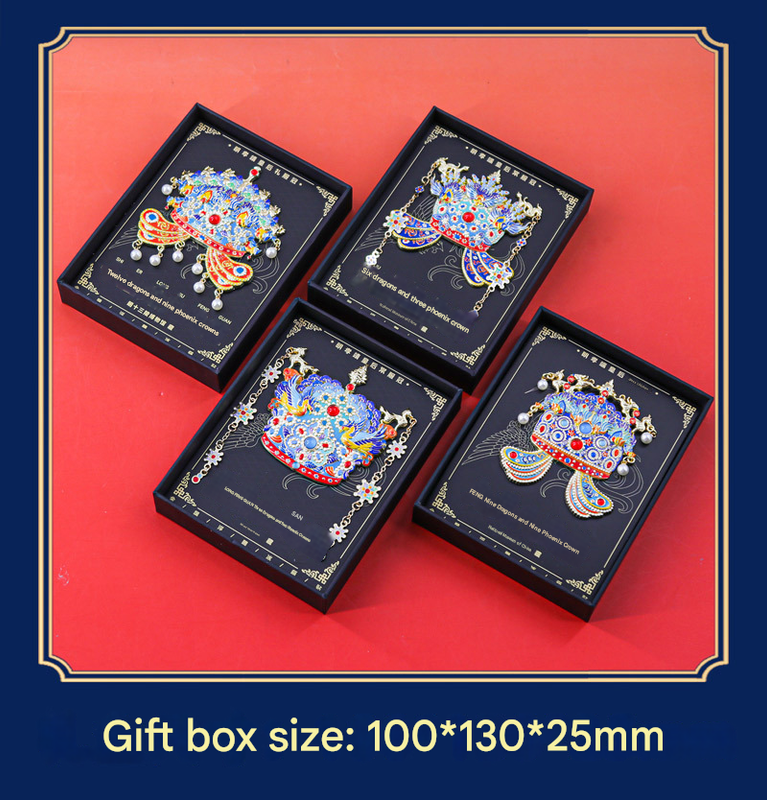 Imperial Chinese Phoenix Crown 3D Metal Fridge Magnet - Mystery Blind Box Collectible Gift 6