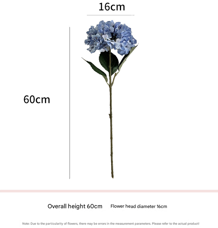 5-Piece Light Blue Premium Lifelike Hydrangea Artificial Flowers- 60cm Long Stem Faux Floral Bouquet for Home, Wedding & Vase Decor 4