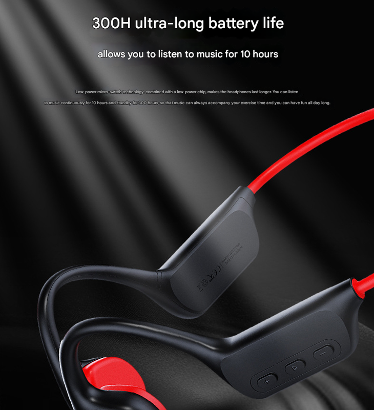 Black IPX8 Waterproof Swimming Headphones - Bone Conduction with 32GB MP3 Player 5