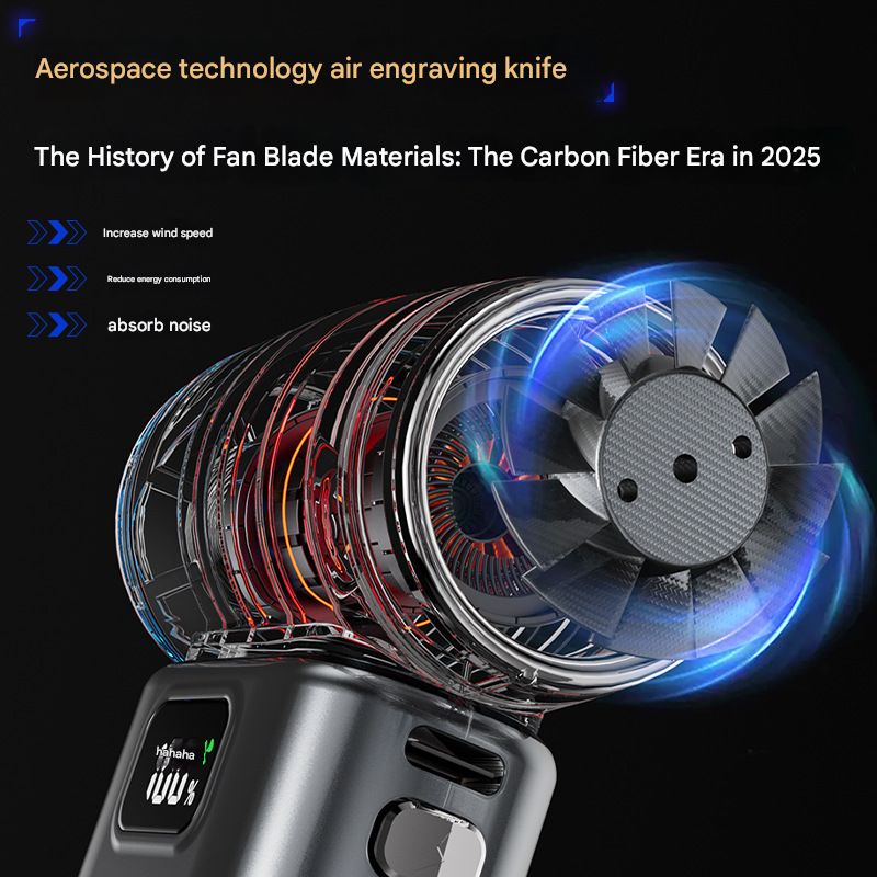 Silver Portable High-Speed Turbo Fan & Air Duster - 130,000 RPM Brushless Motor, Rechargeable Blower 4