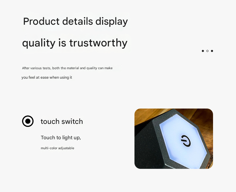 Smooth white Cordless LED Bottle Lamp - Rechargeable Touch-Control Table Light with 3 Color Modes for Bar & Home Decor