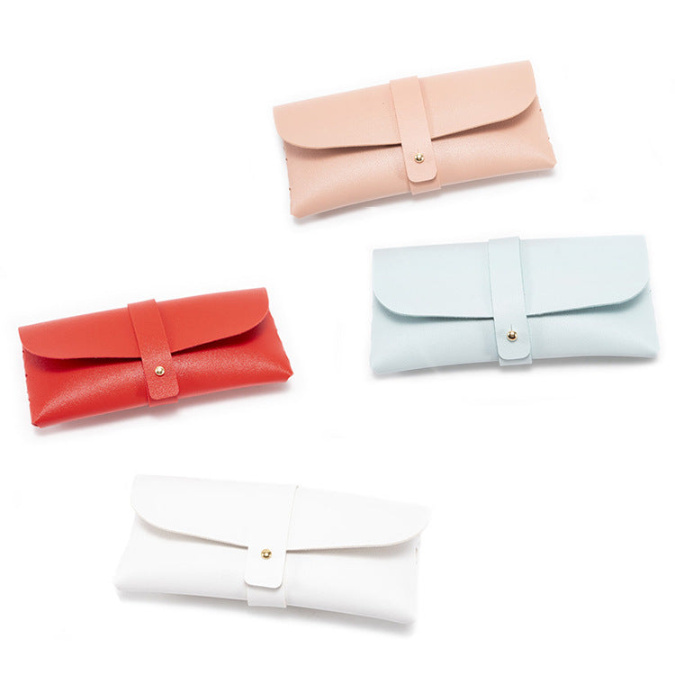 3-Pieces Pink Chic & Sleek PU Leather Soft Eyeglass Case - Protective Pouch for Sunglasses & Reading Glasses 3