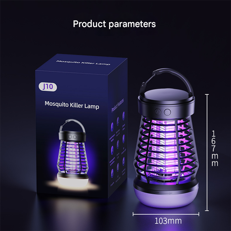 White Rechargeable 3-in-1 Bug Zapper Lantern - Portable UV Mosquito Killer with Camping Light & SOS Mode 5