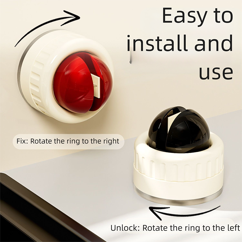 4 Pcs Red Powerful Suction Kitchen Knife Sharpener - Tungsten Steel Fast Sharpening Tool for Household Knives & Scissors 3