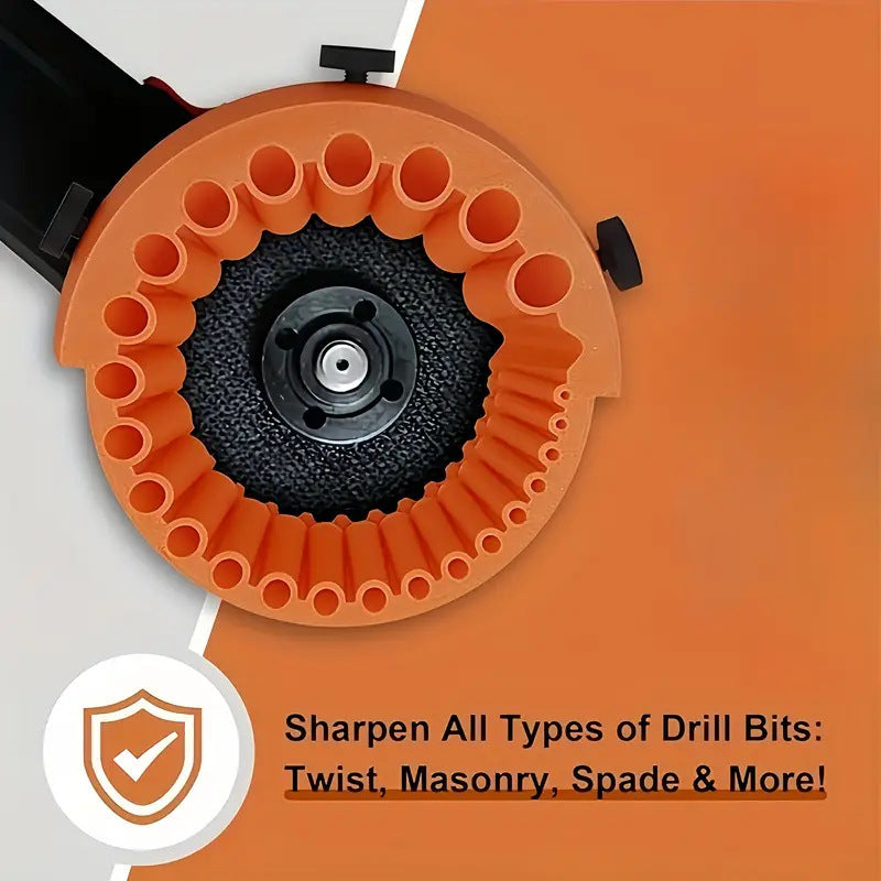 2 PCS Orange Universal Drill Bit Sharpener Attachment - Revive Dull Bits with Your Angle Grinder 4