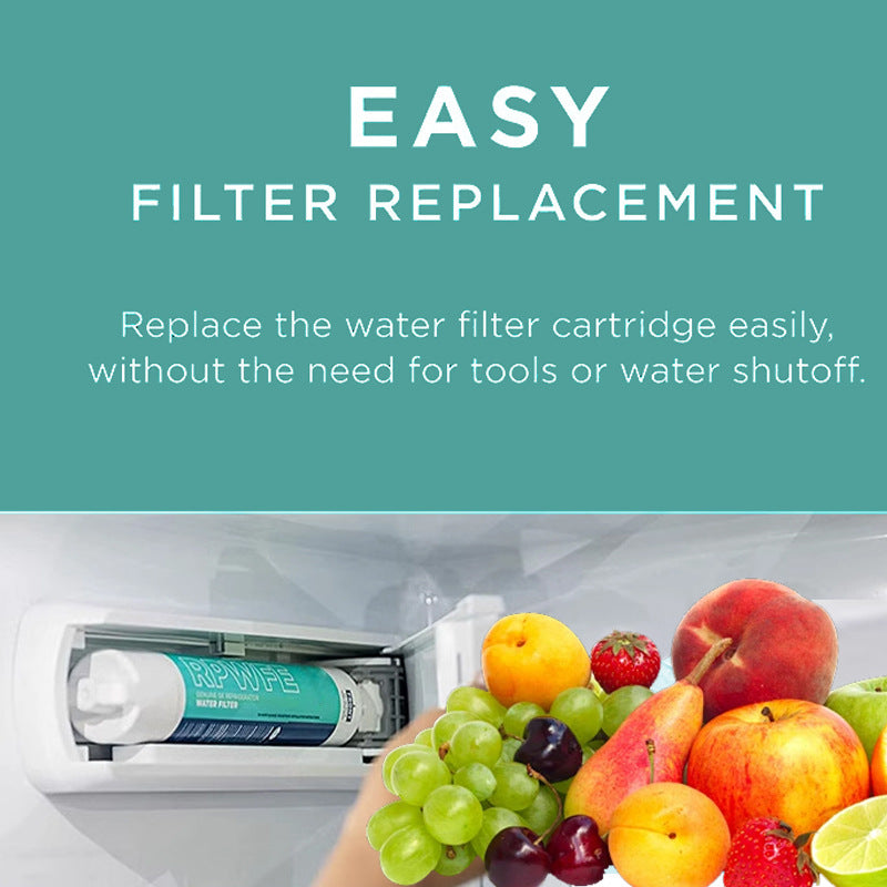 Premium Replacement Water Filter for GE RPWFE Refrigerators - Reduces Lead, Chlorine & Pharmaceuticals for Clean, Fresh-Tasting Water
