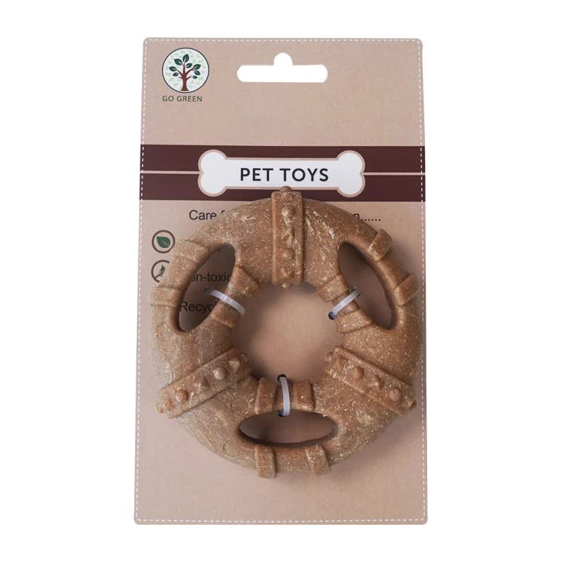 Wooden ring Durable Dog Chew Toy for Dental Health - Tough, Non-Toxic Teething Bone for Small & Medium Dogs