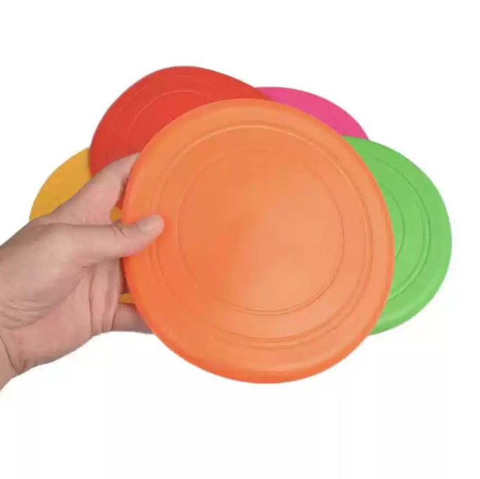 Seven-piece coloured set Soft Flying Disc Dog Toy - Durable & Gentle Rubber Frisbee for Interactive Fetch and Training 3