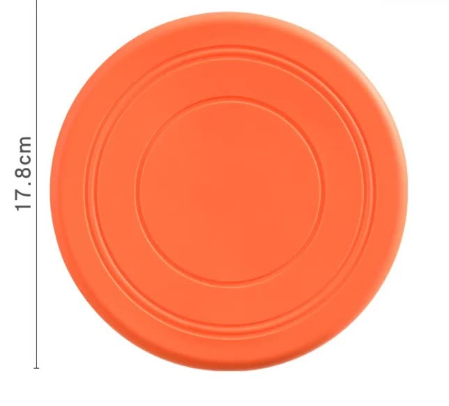 Seven-piece coloured set Soft Flying Disc Dog Toy - Durable & Gentle Rubber Frisbee for Interactive Fetch and Training 4