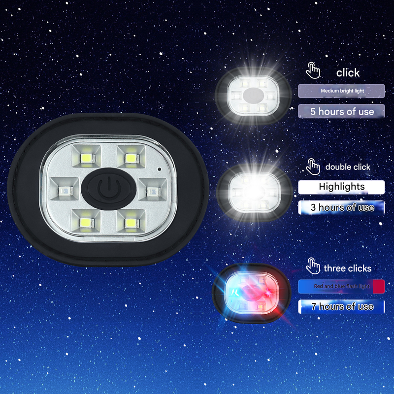 Red Wireless Bluetooth Beanie Hat with USB Rechargeable LED Headlight - Unisex Knit Cap for Running & Camping 3