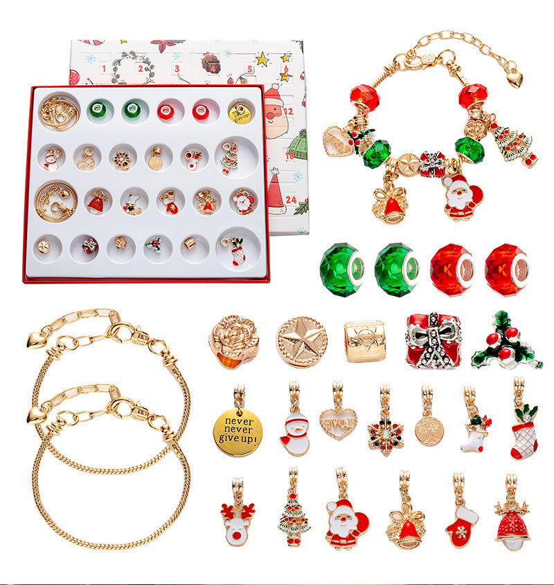 44-Piece Assorted Christmas Baubles Set with Elegant Designs in Wooden Gift Box - 3-6cm Decorative Ornaments for Tree, Home & Holiday Display(RC469-2) 3