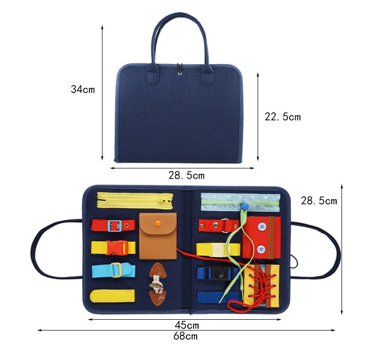 Blue Early Education Learning Board - Felt Activity Board for Toddlers 5