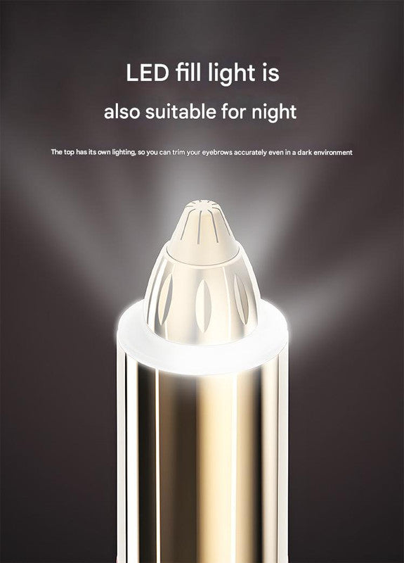 2-in-1 Electric Hair Remover for Women - Eyebrow Trimmer & Facial/Body Shaver with LED Light, USB-C Rechargeable(blue) 4