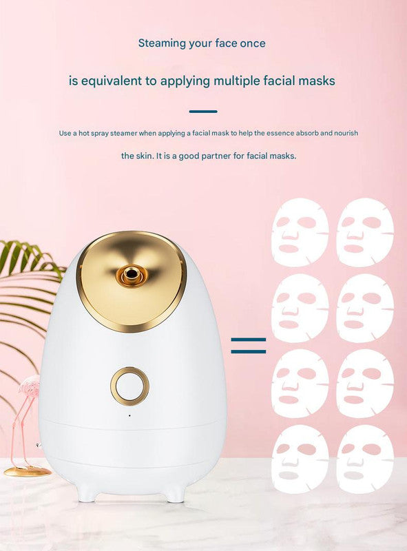 Nano Ionic Facial Steamer - Deep Hydration Hot Mist Face Steamer for Home Spa & Skincare(gold) 4
