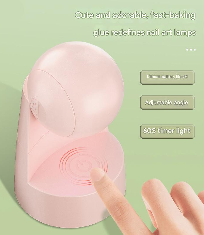 Two Mini Portable UV/LED Nail Lamp - Fast Curing, Adjustable Angle, 60s Timer, USB Rechargeable(pink) 3