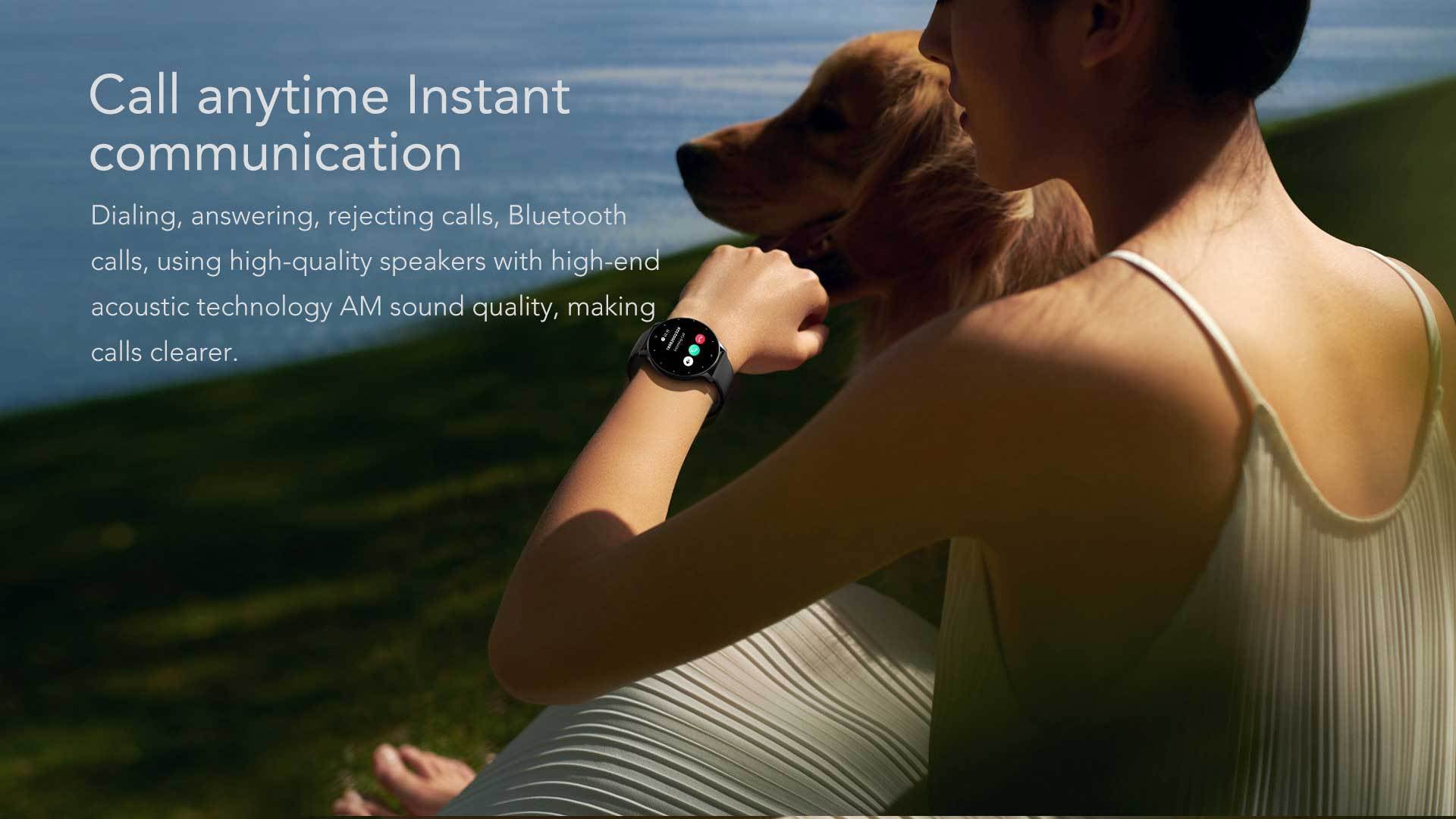 Feature-Rich Smartwatch: 1.28 HD Display  Bluetooth Calling Extensive Sports Tracking (black)" 4