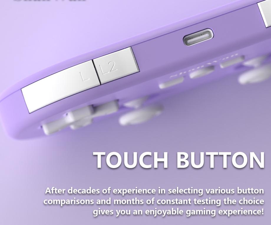 Slim Portable Wireless Game Controller - Multi-Platform for iOS/Windows/Android, 800Hz Dual Hall Sensing(purple) 4