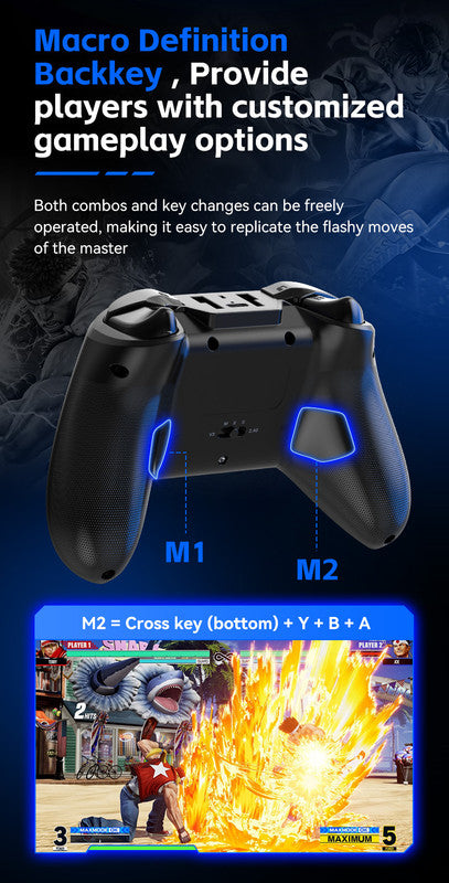 G6 Pro Wireless Gaming Controller - Hall Joysticks & Triggers, Multi-Platform, Six-Axis Gyro, Turbo & Macro(grey) 6