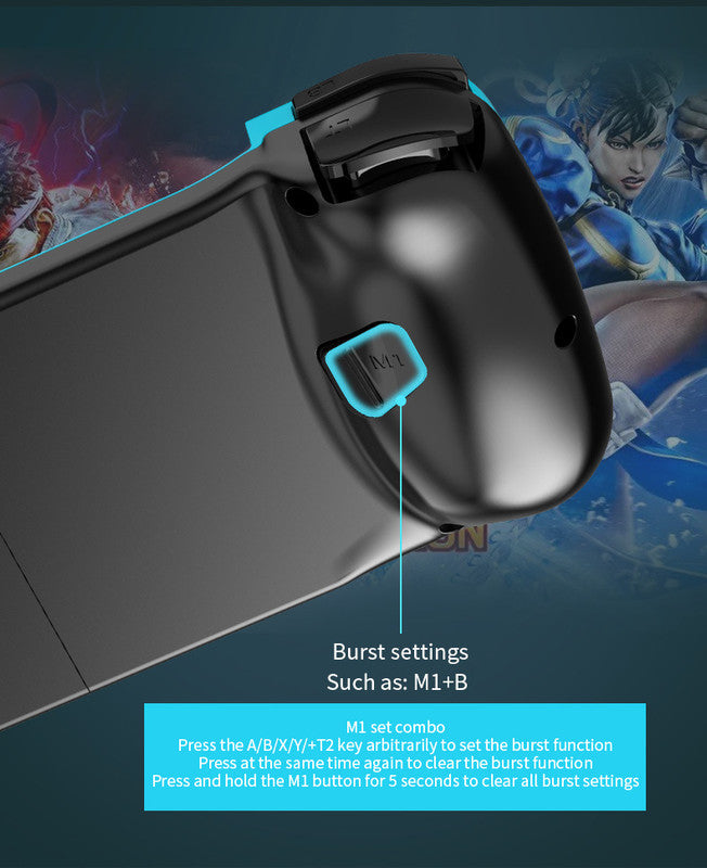 Portable Telescopic Mobile Game Controller - Bluetooth 5.0, iOS/Android/PC Compatible, 400mAh Battery(blue) 7