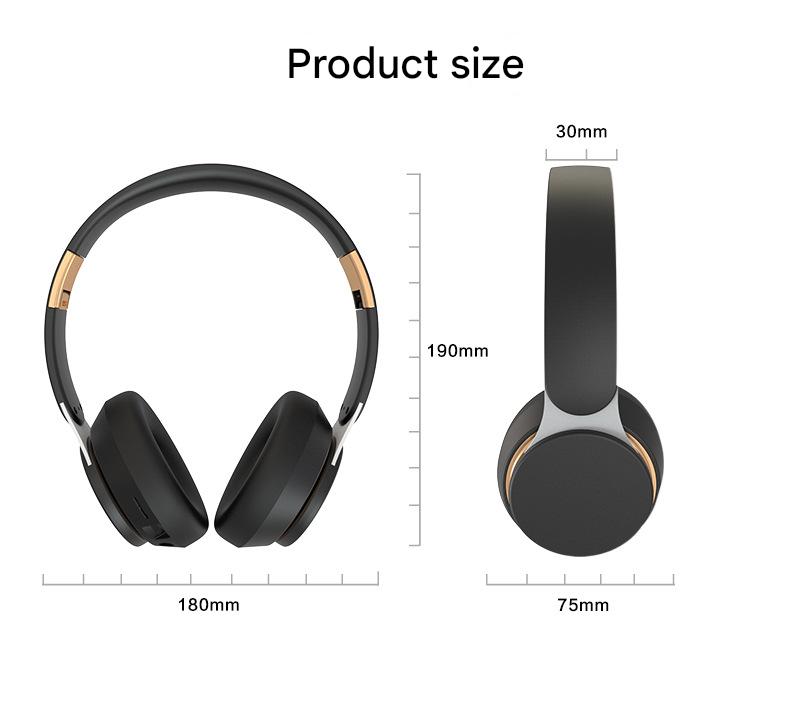 Wireless Bluetooth 5.0 Over-Ear Headphones - HIFI Deep Bass, Foldable Design, 10Hr Playtime(black) 4