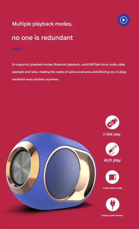 Portable Wireless Bluetooth 5.0 Speaker - TWS Stereo, Powerful Bass, Hands-Free Calls & Multiple Playback Modes(blue) 3