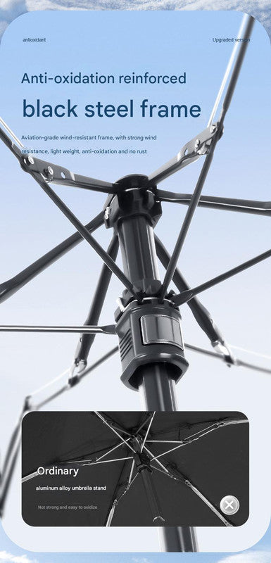 Mini Pocket Umbrella with Matching Crossbody Bag - UV Protection, 6-Rib Windproof Design(purple) 4