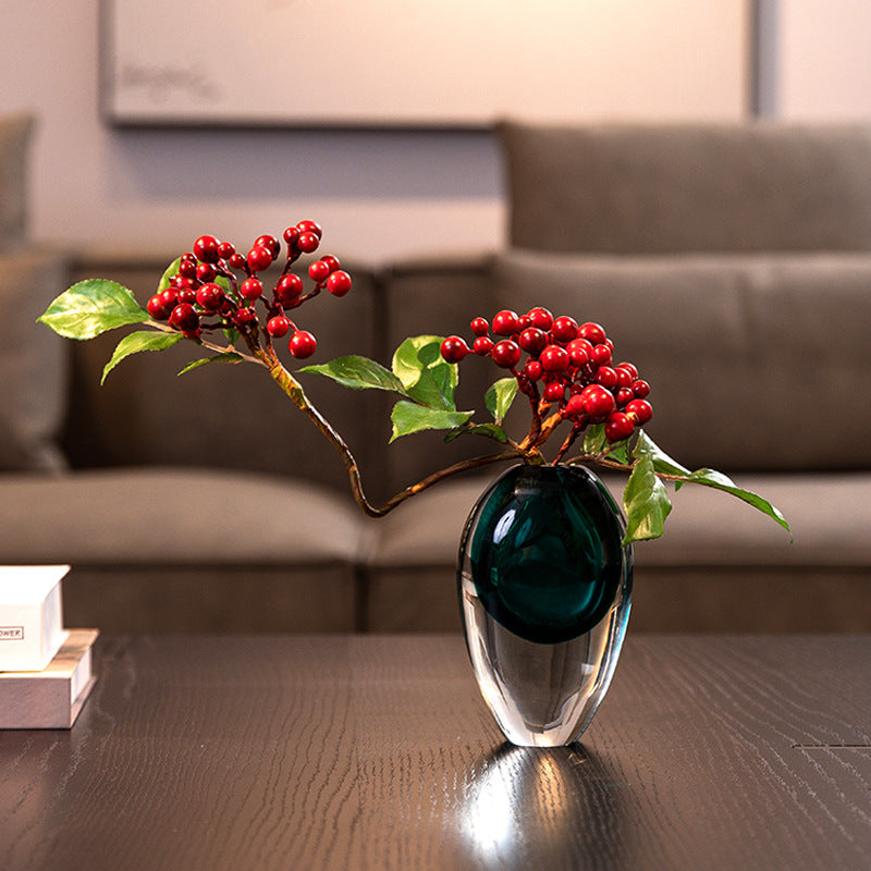 Artistic Teardrop Glass Vase - Handcrafted Glazed Finish for Hydroponics & Floral Decor(grey) 3