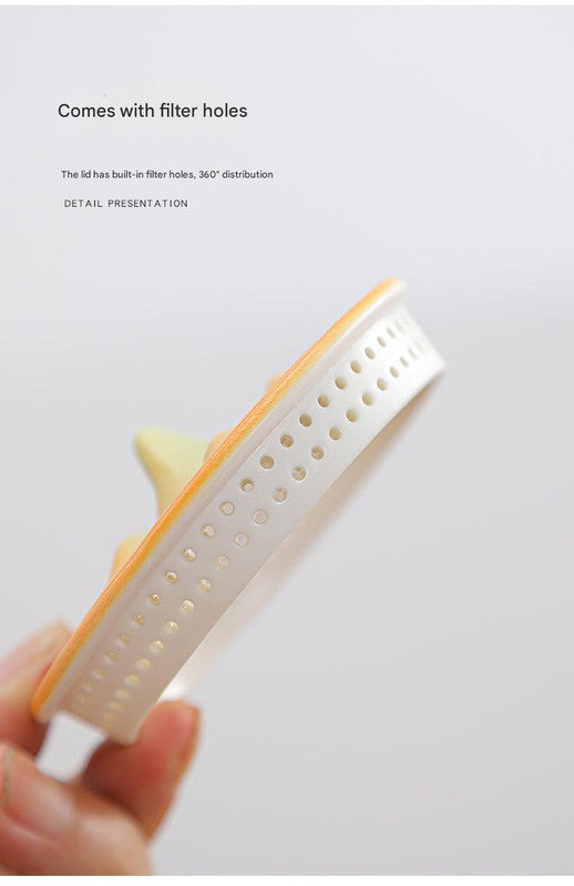 Portable Ceramic Tea Set for Travel - Quick Gaiwan with 3 Cups & Carrying Case(Orange) 5