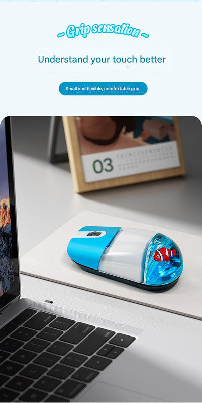 Whimsical 2.4G Wireless Mouse with Floating Animal Design - Comfortable, Quiet & Portable(pink) 4