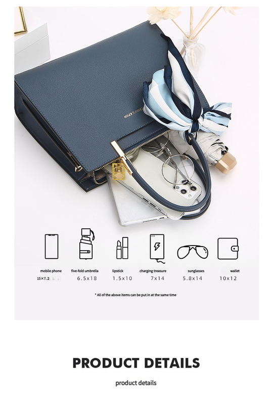 Fashionable Synthetic Leather Crossbody Bag with Detachable Scarf - Multiple Compartments for Daily Essentials(light blue) 4