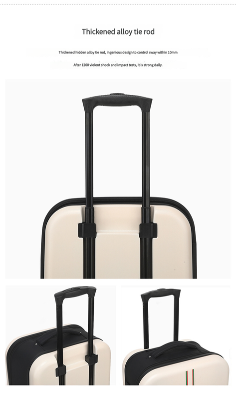 Compact Expandable Foldable Luggage - Reinforced Alloy Handle & Silent Wheels(white) 4