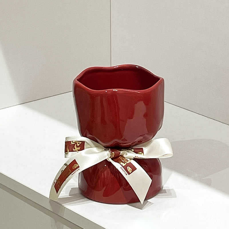 Artisan Handcrafted Ceramic Vase - Minimalist Home Decor with Stable Base(Paintings) 3