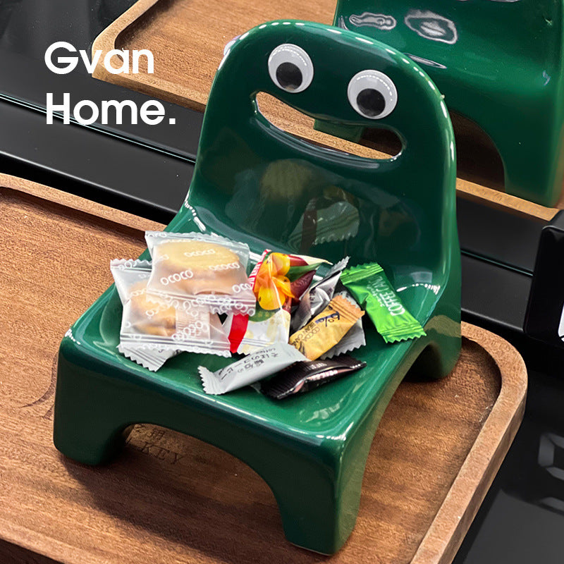 Artisan Medium-High Fired Ceramic Serving Tray - Handcrafted Home Decor Piece(red) 3