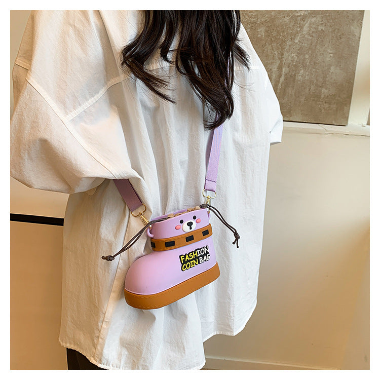 Adjustable Silicone Crossbody Bag - Multi-Way Lightweight Purse with Spacious Design(pink) 4
