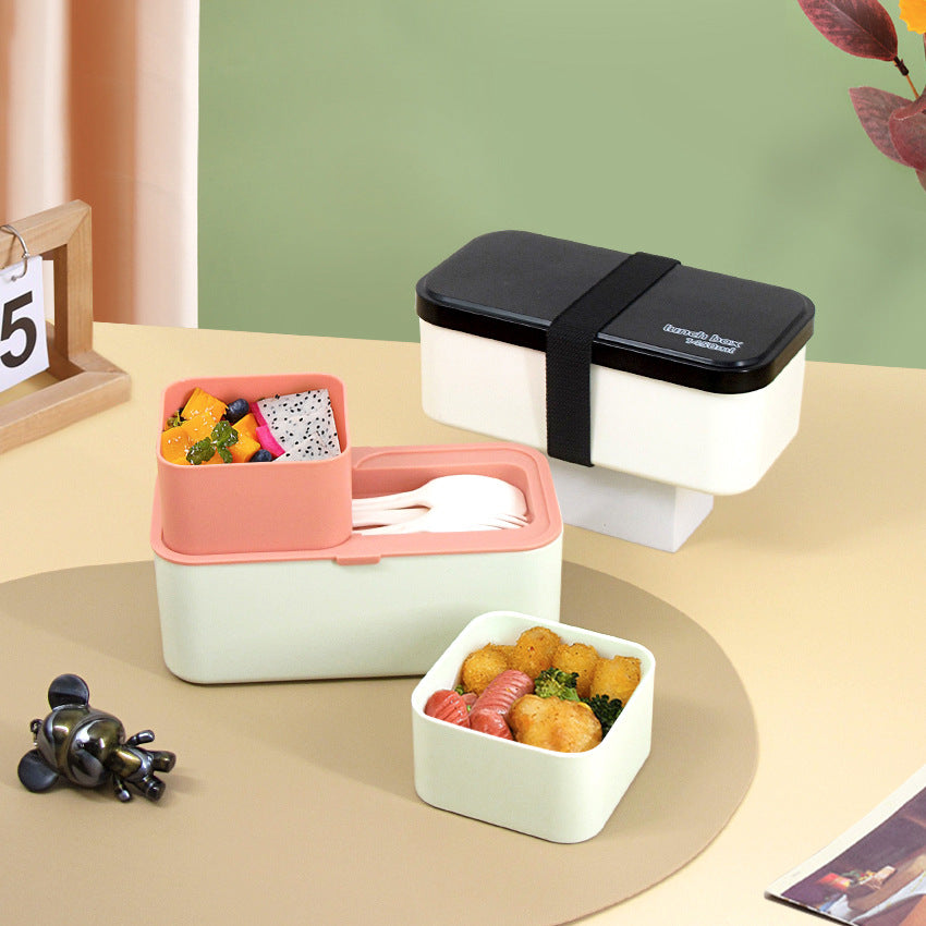 Eco - Friendly Lunch Box - Portable with Compartments(pink) 3