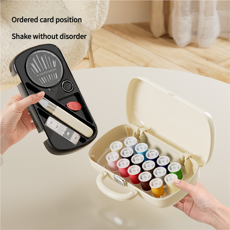 Complete Sewing Kit - Portable with Organized Compartments(red) 4