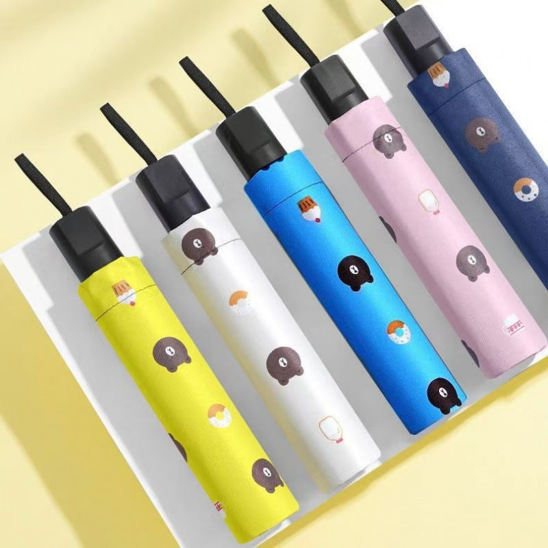 Auto Open/Close 8-Rib Sun & Rain Umbrella - 98cm UV Protection Canopy(navy blue) 4