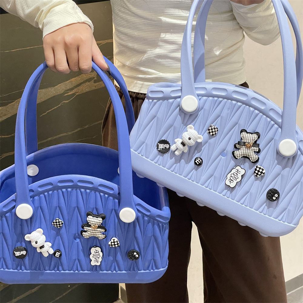 Stylish Handbag - Spacious with Decorative Elements(pink) 4