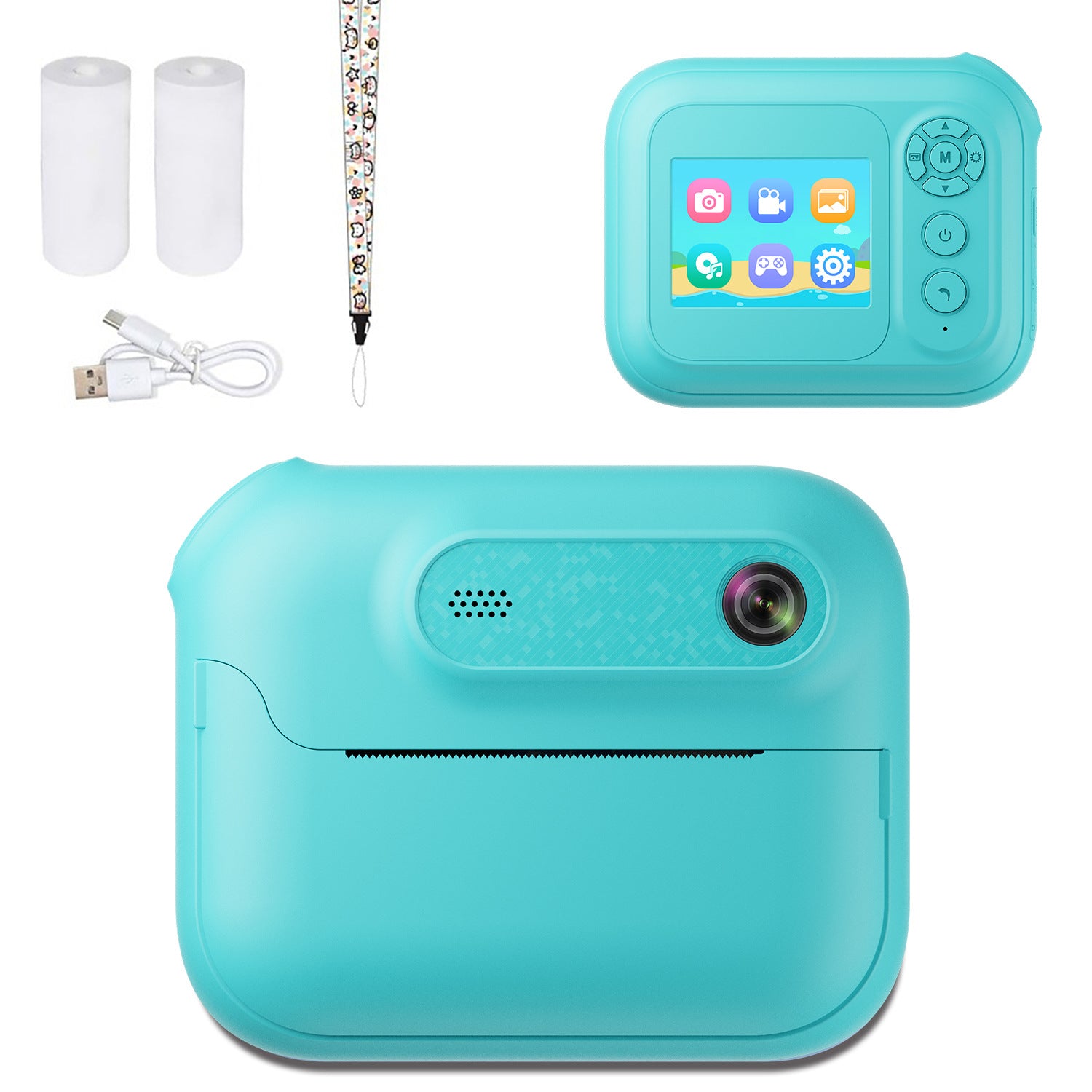 Kids Multi-Functional Camera Toy - Instant B&W Printing & Creative Stickers(yellow) 3