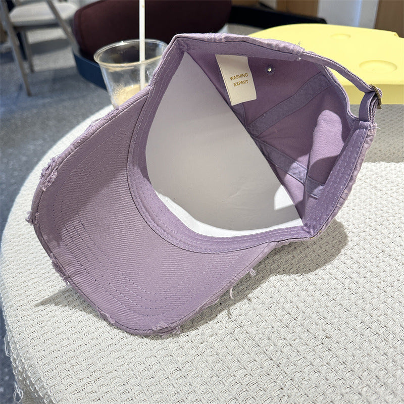 Adorable Cartoon Cat & Stars Baseball Cap - 100% Cotton, Adjustable Fit, Sun Protection(purple) 4