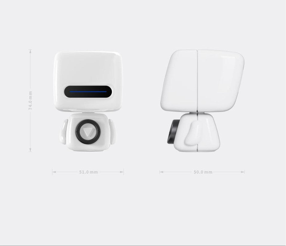 Mini Robot Style Bluetooth Speaker - Portable, 8-9 Hr Playtime, Built-in Mic & Lanyard(White) 4