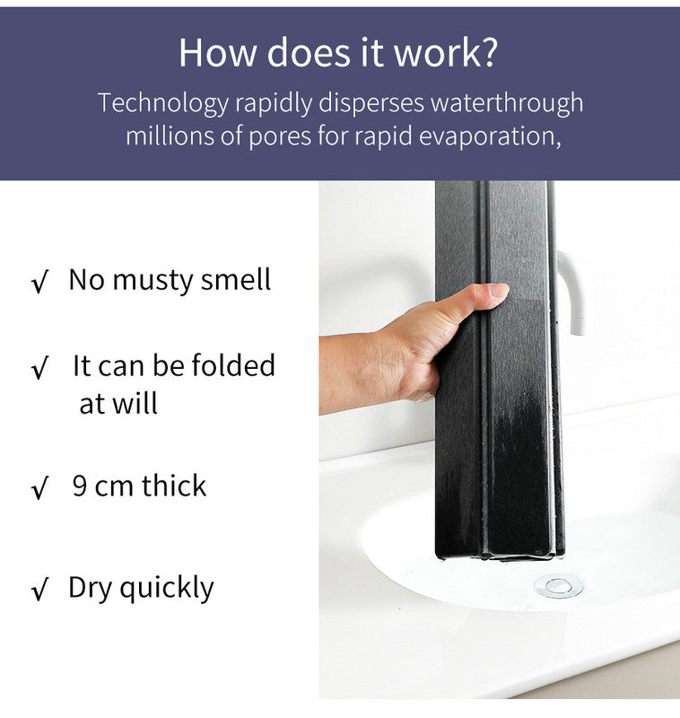 Collapsible Diatom Mud Bath Mat - Quick Dry, Non-Slip, Odor-Free Absorbent Pad(light grey) 4