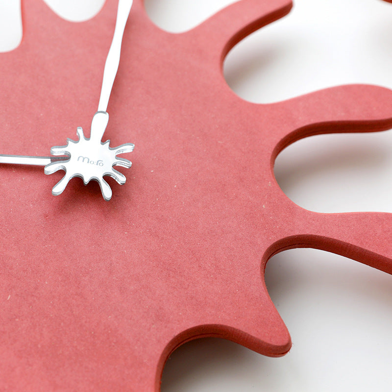 Creative Splatter Design Wall Clock - Silent Movement, Modern Decorative Timepiece(green) 3