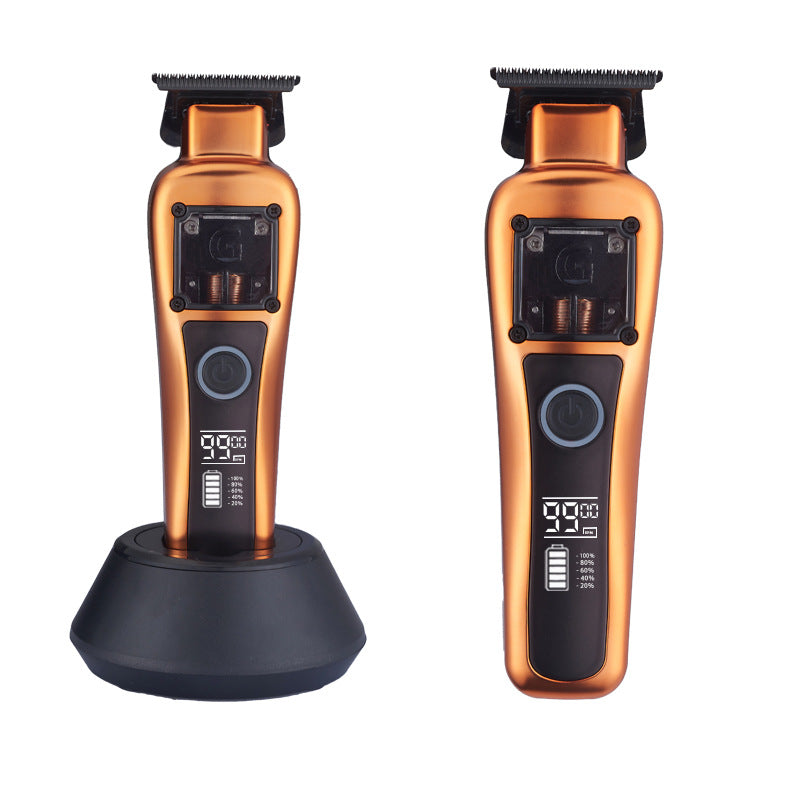 Professional Cordless Hair Clipper with Magnetic Motor - 9900 RPM, 180 Min Runtime, LCD Display & Dual Charging(gold)