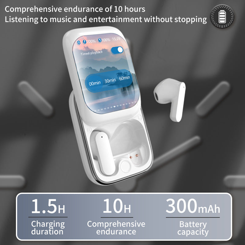 TWS Wireless Earbuds with LED Touch Screen Charging Case - Bluetooth 5.3, HIFI Sound, Standalone Music Playback & Game Mode(black) 3