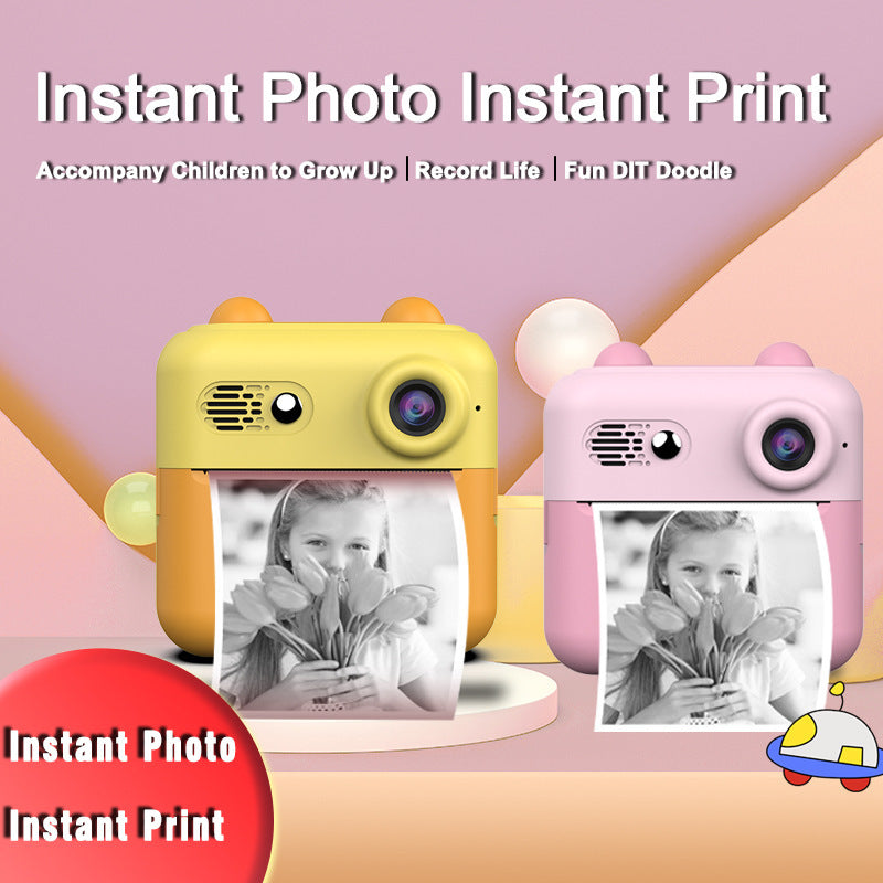 Kids Instant Print Digital Camera with 180° Flip Lens - 24MP Photos, 720P Video & Doodle Fun(blue) 3
