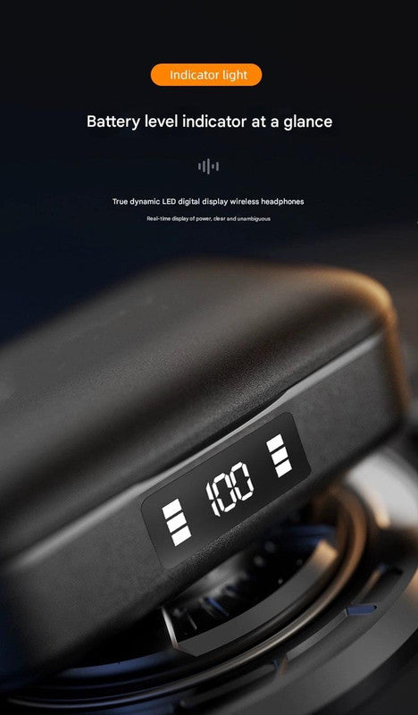 TWS Wireless Earbuds with Wireless Charging Case - Bluetooth 5.3, HiFi Audio, LED Display & Smart Touch Control(black) 5