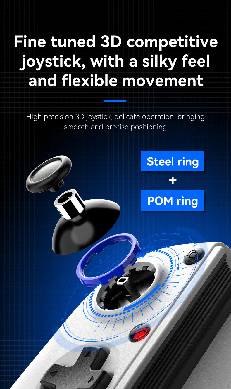 Multi-Platform Telescopic Gaming Controller - Hall Triggers, Esports 3D Joysticks & Macro Programming(White With radiator) 6